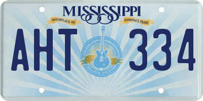 MS license plate AHT334