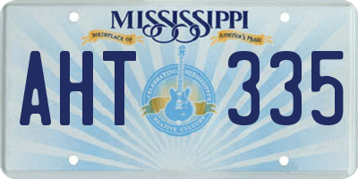 MS license plate AHT335