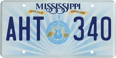 MS license plate AHT340