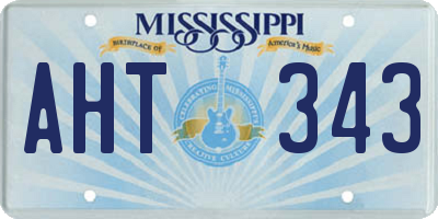 MS license plate AHT343