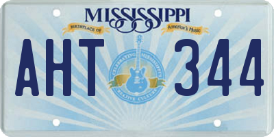 MS license plate AHT344