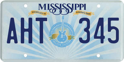 MS license plate AHT345