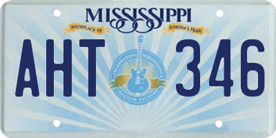 MS license plate AHT346