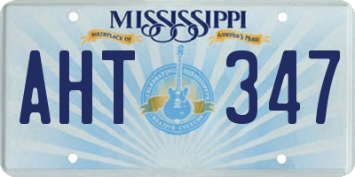 MS license plate AHT347