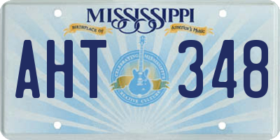 MS license plate AHT348