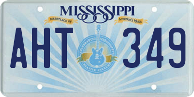 MS license plate AHT349