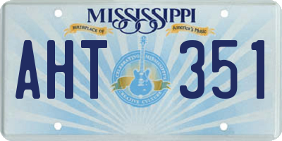 MS license plate AHT351