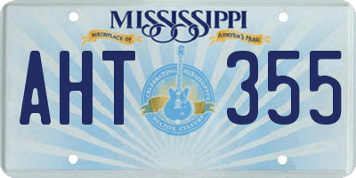 MS license plate AHT355