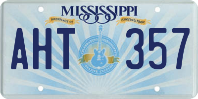 MS license plate AHT357