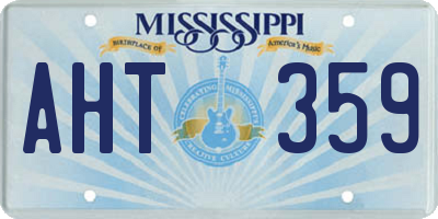MS license plate AHT359
