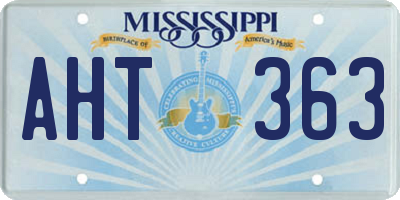 MS license plate AHT363