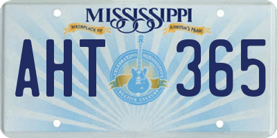 MS license plate AHT365