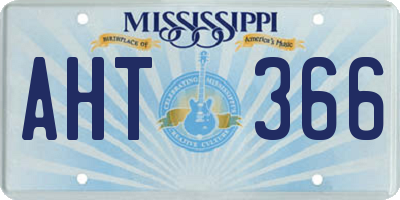 MS license plate AHT366
