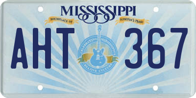 MS license plate AHT367