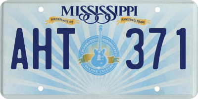 MS license plate AHT371