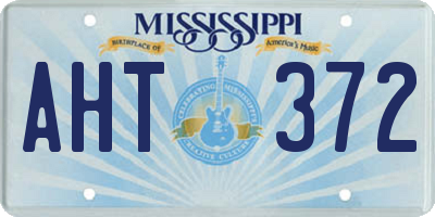 MS license plate AHT372