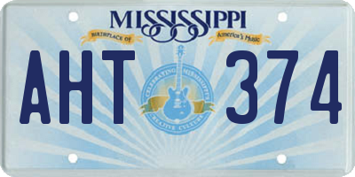 MS license plate AHT374