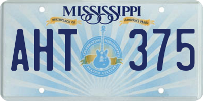 MS license plate AHT375