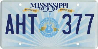 MS license plate AHT377