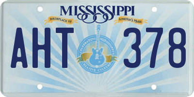 MS license plate AHT378