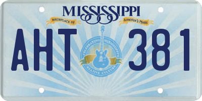 MS license plate AHT381