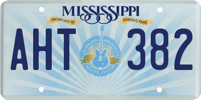MS license plate AHT382
