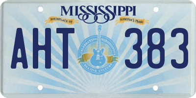 MS license plate AHT383