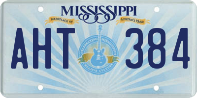 MS license plate AHT384