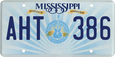 MS license plate AHT386