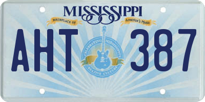 MS license plate AHT387