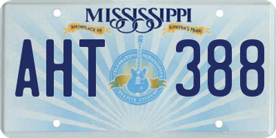 MS license plate AHT388