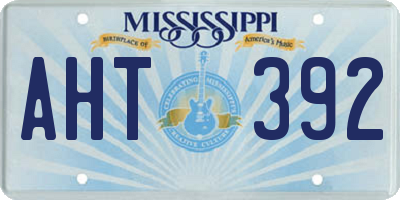 MS license plate AHT392