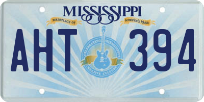 MS license plate AHT394