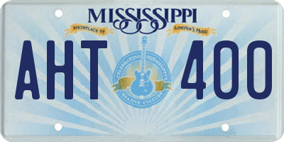 MS license plate AHT400