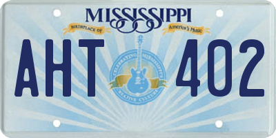 MS license plate AHT402
