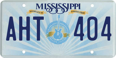 MS license plate AHT404