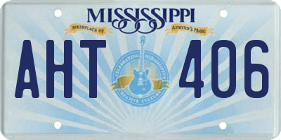 MS license plate AHT406
