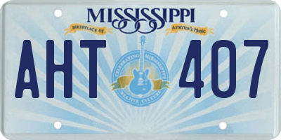 MS license plate AHT407