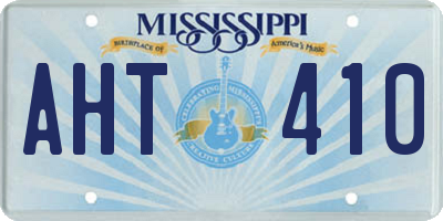 MS license plate AHT410