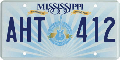 MS license plate AHT412