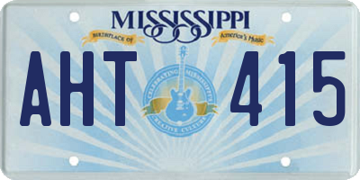 MS license plate AHT415