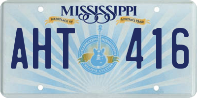 MS license plate AHT416