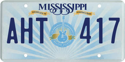 MS license plate AHT417