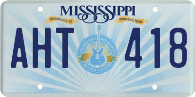 MS license plate AHT418
