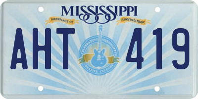 MS license plate AHT419