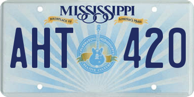MS license plate AHT420