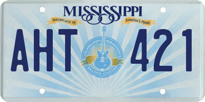 MS license plate AHT421
