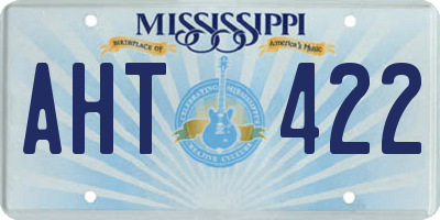 MS license plate AHT422