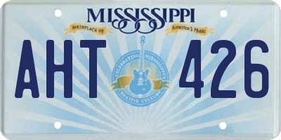 MS license plate AHT426