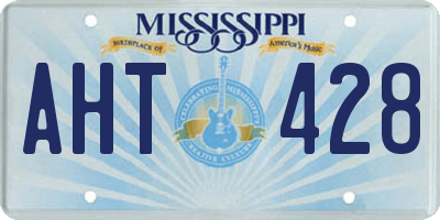 MS license plate AHT428